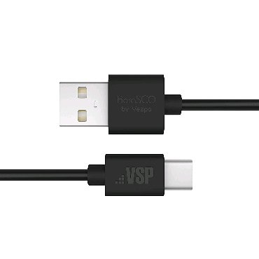 Дата-кабель  USB - Type-C, 2А, 1м, черный, BoraSCO (VSP)